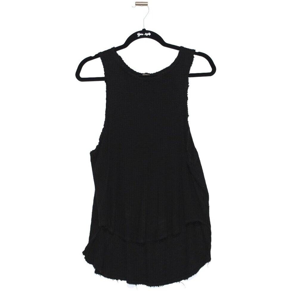 Free People We the Free Tank Knit Tank Top Black Size Medium